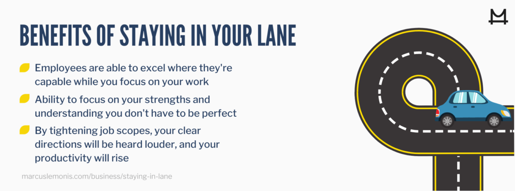 List of benefits for staying in your lane.