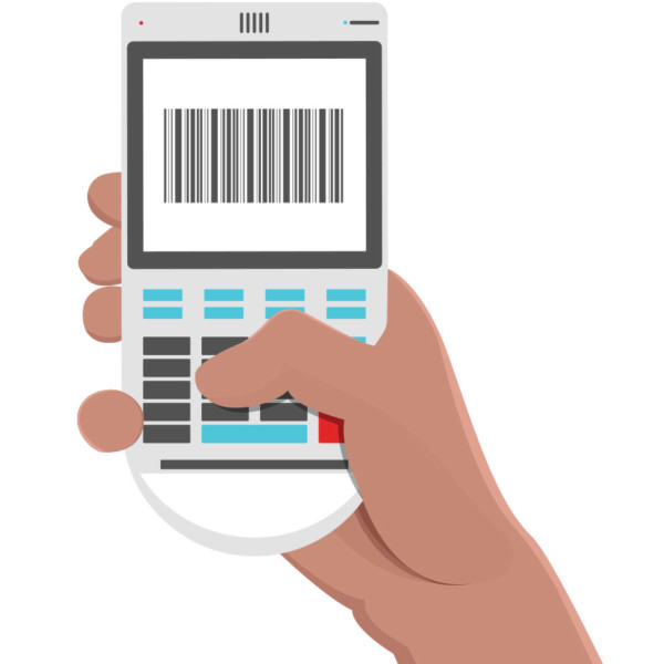Checking inventory on items by scanning the SKU