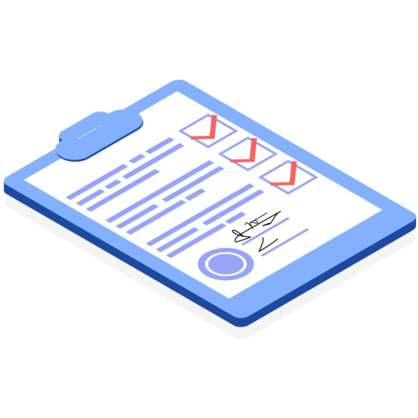 Image of a checklist on a clipboard.