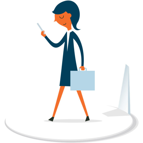 Image of someone standing on a floor that appears to be getting cut from underneath.