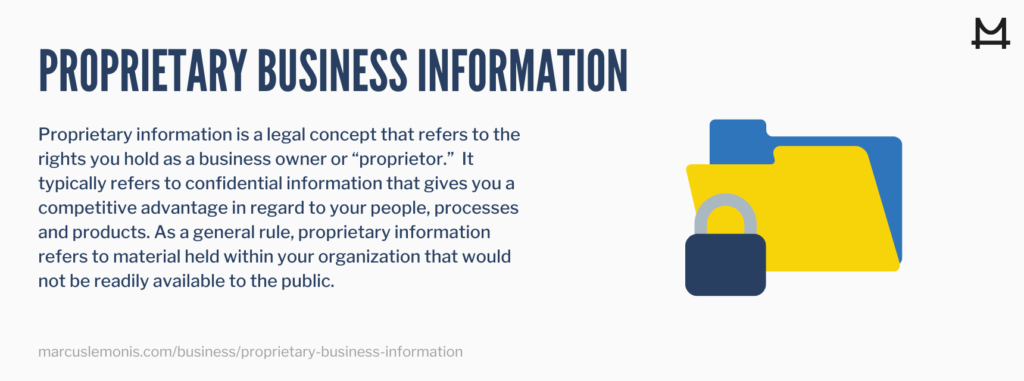 proprietary information refers to the rights you hold as a business owner