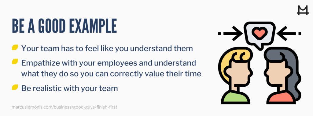 How to be a good example in business.