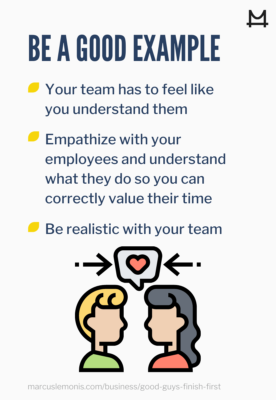 How to be a good example in business.