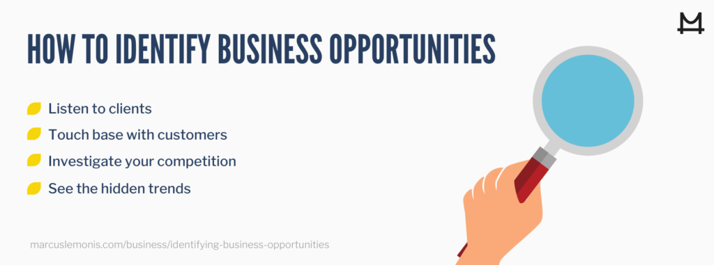 How you can identify different business opportunities