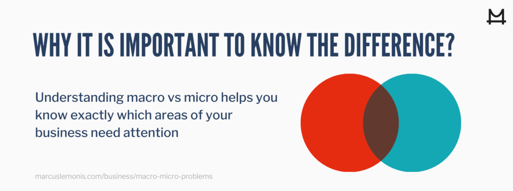 Why it is important to know the difference between micro and macro problems.