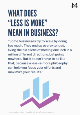 The definition of less is more.