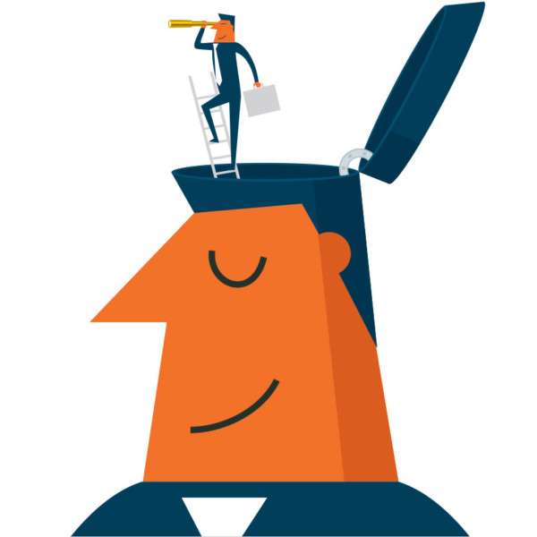Image of a man exploring his thoughts.