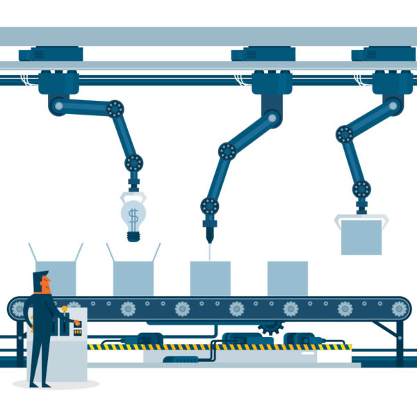 Man running conveyor belt for his small business