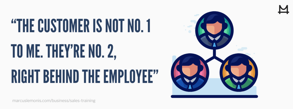 A quote from Marcus about the importance of employees.