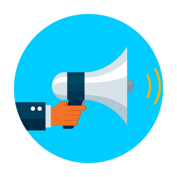 graphics of megaphone for communication