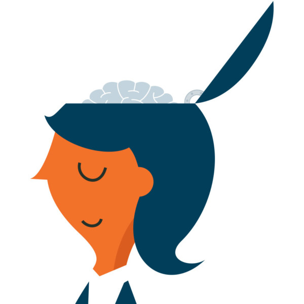 Image of someone’s head open showing their mind.