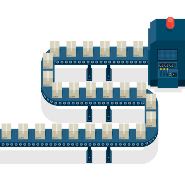 Products moving through the supply chain
