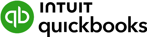 QuickBooks logo featuring a green circle with a white qb inside, next to the word QuickBooks in black text.
