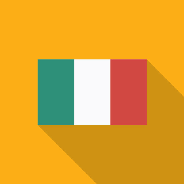 Image of a stripped red, white, and green flag
