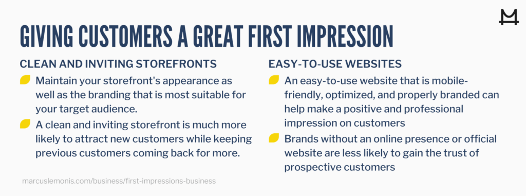 Tips for making a great first impression with potential customers