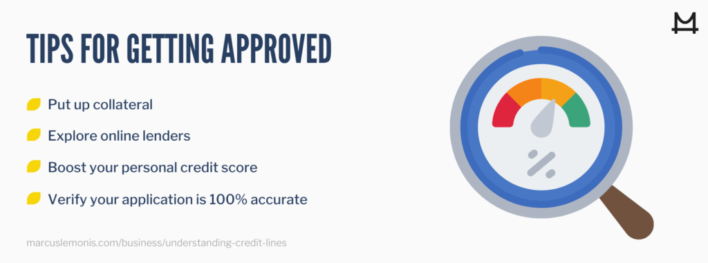 List of tips on how you get get approved for a business line of credit