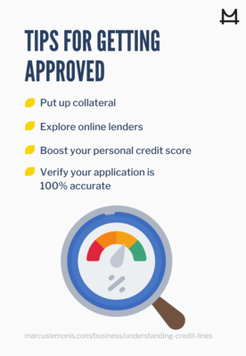 List of tips on how you get get approved for a business line of credit