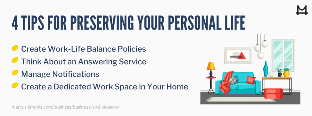 List of tips for preserving your personal life.