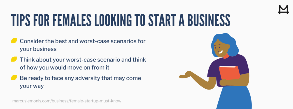 List of tips for females looking to start a business
