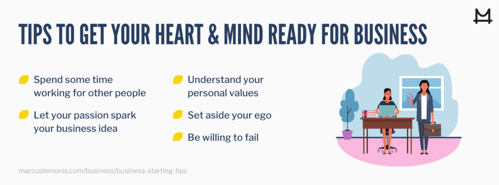 List of lists on how to get your heart and mind ready for starting a small business