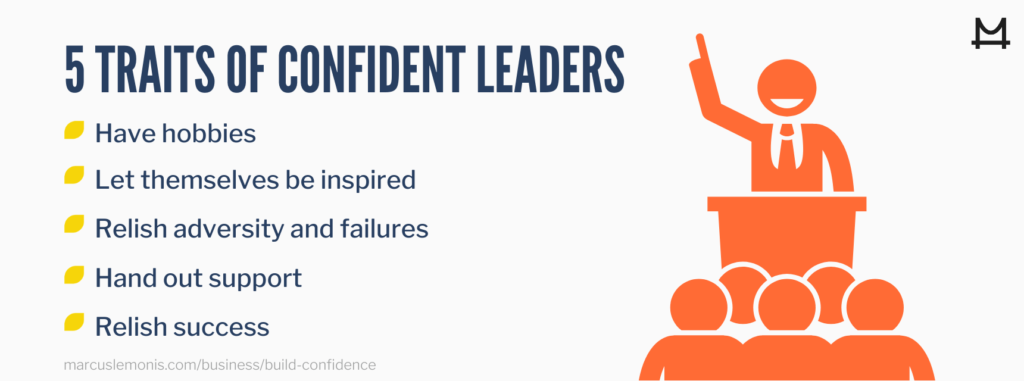 List of traits that confident leaders have.