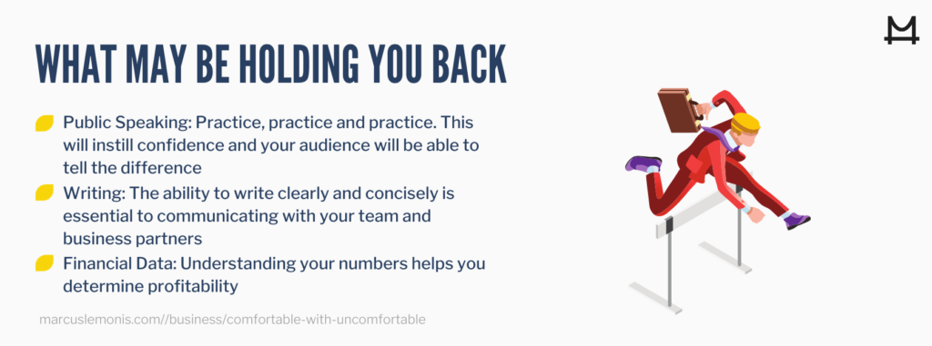 List of three things that may be holding you back