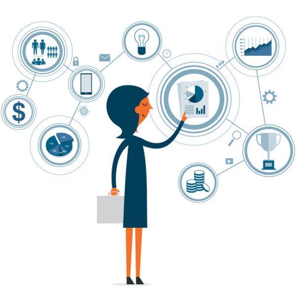 Woman preparing her product process development through technology
