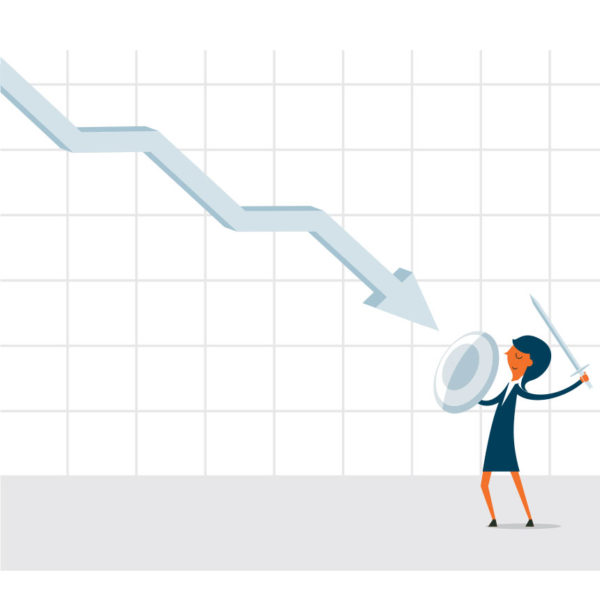 Woman defending her stock to go down after starting her own business