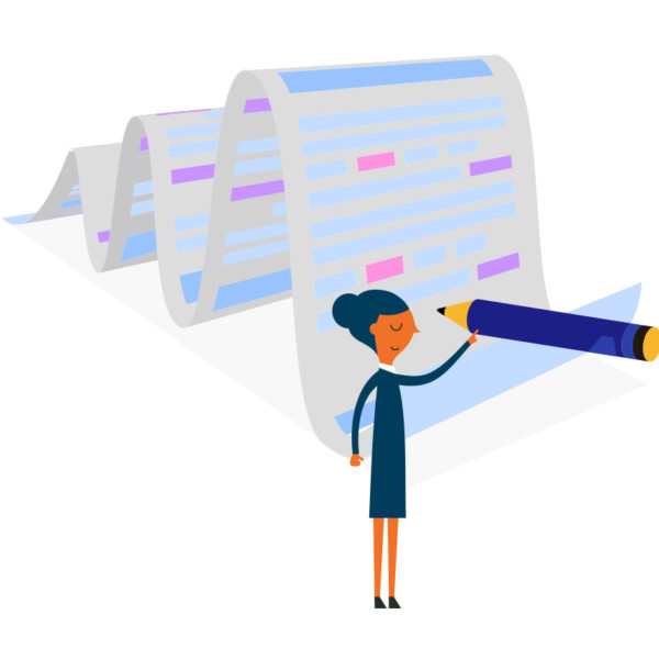 Image of someone signing a document.